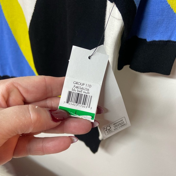 DKNY Multicolor Abstract Knit Top - Picture 5 of 6